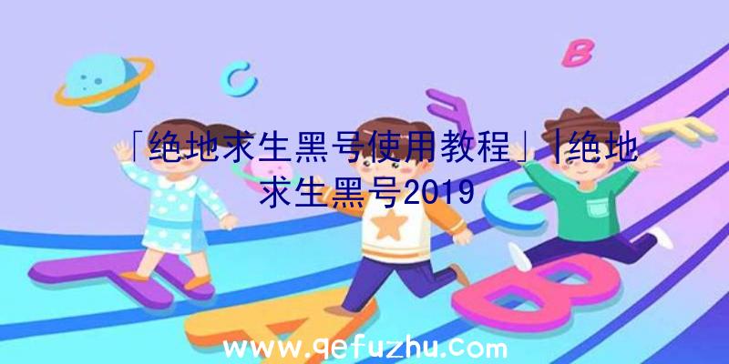 「绝地求生黑号使用教程」|绝地求生黑号2019